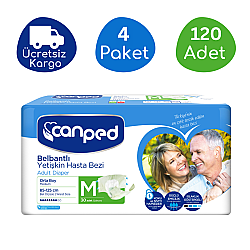 Canped Belbantlı Polietilen M 4x30 Yetişkin Hasta Bezi - Canped