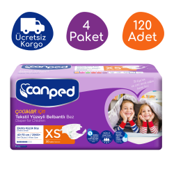 Canped Belbantlı Tekstil Yüzeyli Hasta Bezi Ekstra Küçük (XS) - 120 Adet - Canped