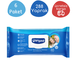 Canped Vücut Temizleme Perine Havlusu 6 Paket - Canped