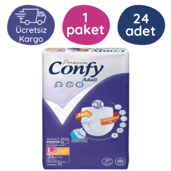 Confy Emici Külot Hasta Bezi Büyük Boy (L) 24'lü 1 Paket - Confy