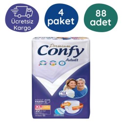 Confy Emici Külot Hasta Bezi Extra Büyük(XL) 22'li 4 Paket - Confy