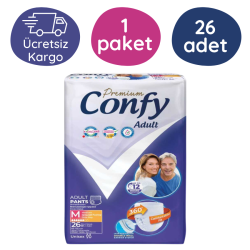 Confy Emici Külot Hasta Bezi Orta Boy (M) 26'lı 1 Paket - Confy