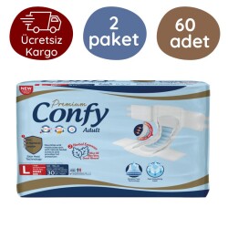 Confy Premium Belbantlı Hasta Bezi Büyük Boy(L) 30'lu 60 Adet - Confy