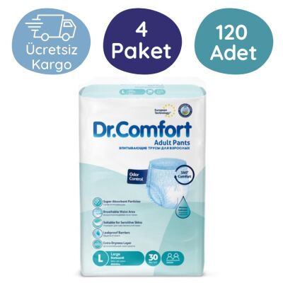 Dr.Comfort Emici Külot Hasta Bezi Büyük (L) 30'lu 120 Adet - 1