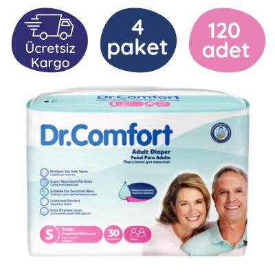 Dr.Comfort Belbantlı Hasta Bezi Küçük (S) 30'lu 120 Adet - 1