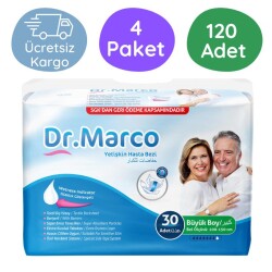 Dr.Marco Belbantlı Hasta Bezi Büyük Boy (L) 30'lu 120 Adet - Dr.Marco