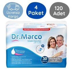 Dr.Marco Belbantlı Hasta Bezi Ekstra Büyük Boy (XL) 30'lu 120 Adet - Dr.Marco