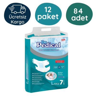 Dr.pedical Belbantlı Hasta Bezi Büyük Boy(L) 7'li 12 Paket - 1