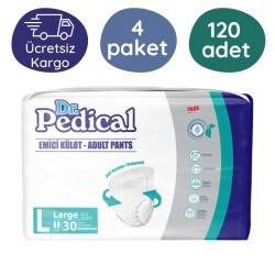 Dr.Pedical Emici Külot Hasta Bezi Büyük Boy(L) 30'lu 120 Adet - Dr.Pedical