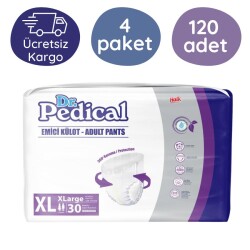 Dr.Pedical Emici Külot Hasta Bezi Extra Büyük Boy(XL) 30'lu 120 Adet - Dr.Pedical