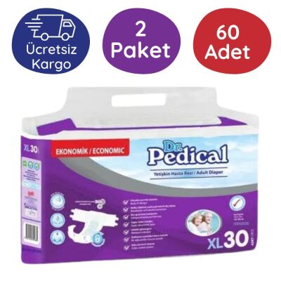 Dr.Pedical Tekstil Yüzeyli Hasta Bezi Ekstra Büyük Boy(XL) 30'lu 60 Adet - 1