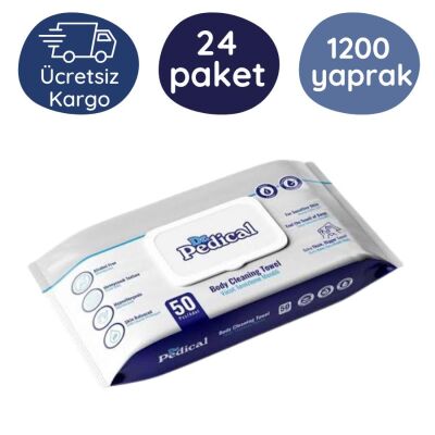 Dr.Pedical Vücut Temizleme Havlusu (24 Paket) 1200 Yaprak - 1
