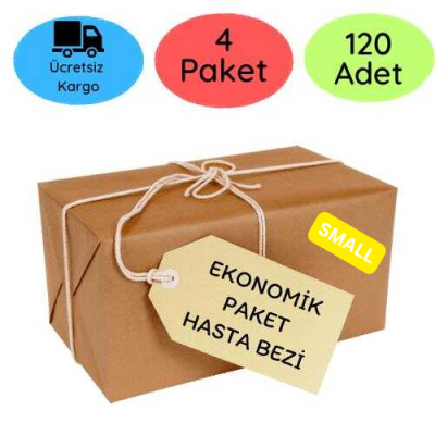 Ekonomik Paket Belbantlı Hasta Bezi Küçük Boy (S) 30'lu 120 Adet - 1