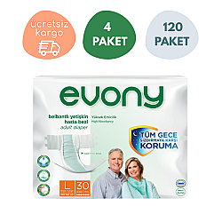 Evony Belbantlı Hasta Bezi L-Large 30'lu 4 Paket (120 Adet) - Evony