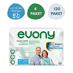 Evony Belbantlı Hasta Bezi M-Medium 30'lu 4 Paket (120 Adet) - Evony