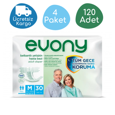 Evony Belbantlı Yetişkin Hasta Bezi Medium(M) 120 Adet - 1