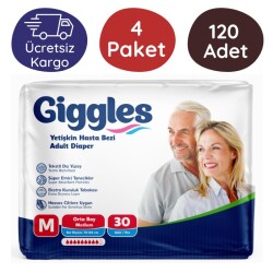 Giggles Belbantlı Hasta Bezi Orta Boy (M) 30'lu 120 Adet - Giggles
