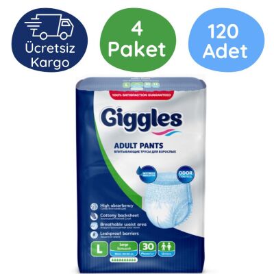 Giggles Emici Külot Büyük Boy (L) 30'lu 120 Adet - 1