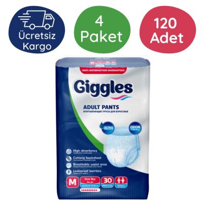 Giggles Emici Külot Orta Boy (M) 30'lu 120 Adet - 1