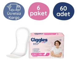 Giggles Kadın Mesane Pedi Large(Yoğun) 10'lu 60 Adet (6 Paket) - Giggles
