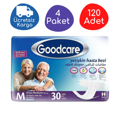Goodcare Belbantlı Yetişkin Hasta Bezi Orta (M) 120 Adet - 1