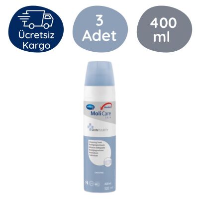 MoliCare Skin Vücut Temizleme Köpüğü 400ml (3 Adet) - 1