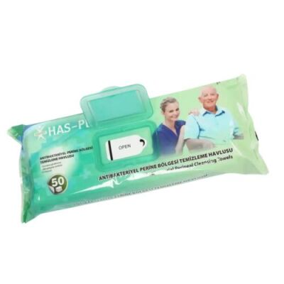 Haspet Kapaklı Perine Temizleme Havlusu (30x32 cm) 50′li 1 Paket - 1