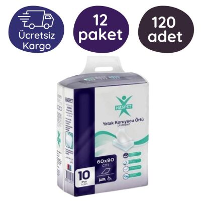 Haspet Yatak Koruyucu Örtü (60x90 cm) 10'lu 120 Adet - 1