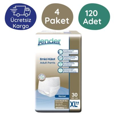 Jender Emici Külot Hasta Bezi Extra Büyük Boy (XL) 30'lu 120 Adet - 1