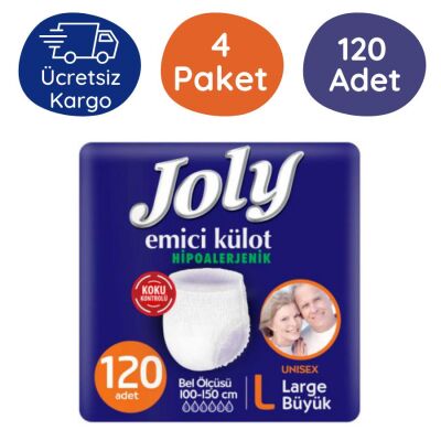Joly Emici Külot Hasta Bezi Large (Büyük Boy) 30'lu 120 Adet - 1