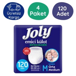Joly Emici Külot Hasta Bezi Medium (Orta Boy) 30'lu 120 Adet - Joly