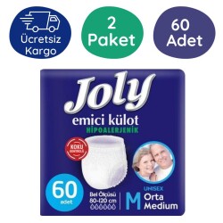Joly Emici Külot Hasta Bezi Medium (Orta Boy) 30'lu 60 Adet - Joly