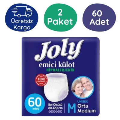 Joly Emici Külot Hasta Bezi Medium (Orta Boy) 30'lu 60 Adet - 1