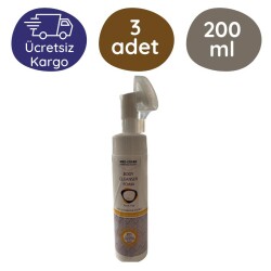 Med-cover Fırça Başlıklı Vücut Temizleme Köpüğü 200 ML (3 Adet) - Med-Cover