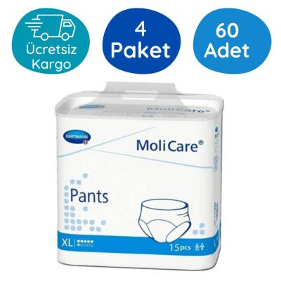 Molicare Pants 6 Damla Emici Külot Hasta Bezi XLarge (4 Paket) - 1