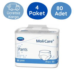 MoliCare Pants Emici Külot 6 Damla Mavi Paket (Medium) 20'li (4 Paket) - Hartmann Molicare
