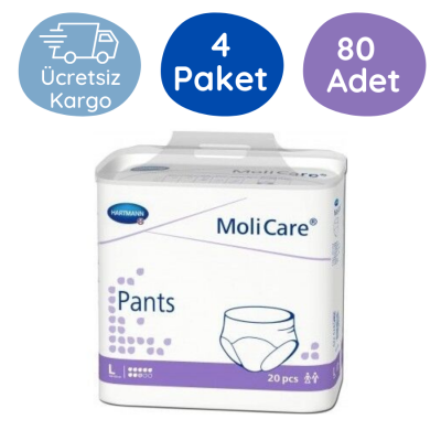 MoliCare Pants Emici Külot 8 Damla Mor Paket (Large) 20'li (4 Paket) - 1