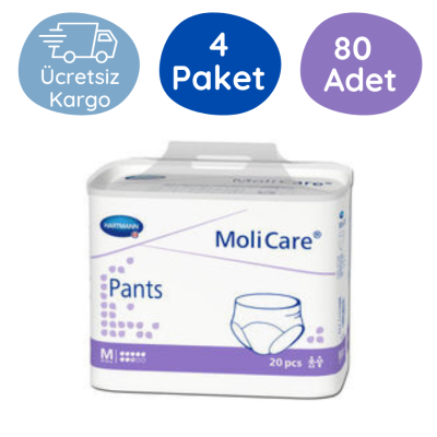 MoliCare Pants Emici Külot 8 Damla Mor Paket (Medium) 20'li (4 Paket) - 1