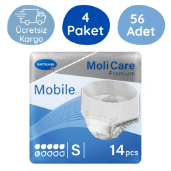 MoliCare Premium Mobile Emici Külot 6 Damla Mavi Paket (Small) 14'lü (4 Paket) - Hartmann Molicare