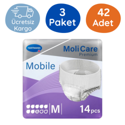 MoliCare Premium Mobile Emici Külot 8 Damla Mor Paket (Medium) 14'lü (3 Paket) - Hartmann Molicare