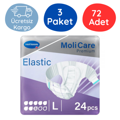 MoliCare Premium Slip Super Plus Hasta Bezi 8 Damla Mor Paket (Large) 24'lü (3 Paket) - 1