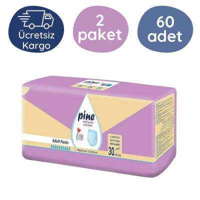 Pine Emici Külot Hasta Bezi Büyük Boy(L) 30'lu 60 Adet - 1