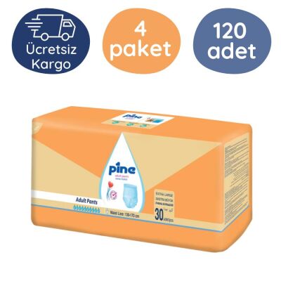 Pine Emici Külot Hasta Bezi Extra Büyük Boy(XL) 30'lu 120 Adet - 1