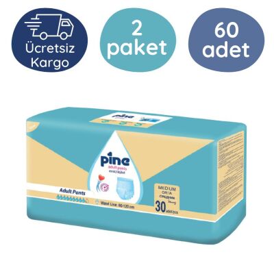 Pine Emici Külot Hasta Bezi Orta Boy(M) 30'lu 60 Adet - 1