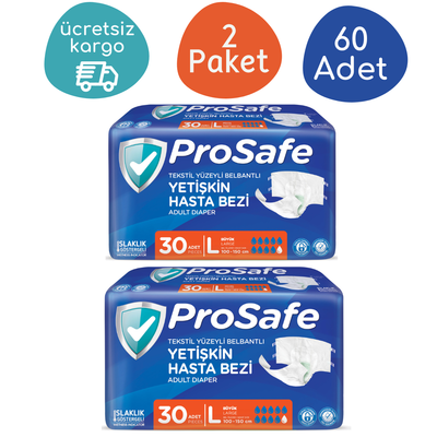 Prosafe Belbantlı Hasta Bezi Büyük (L) 60 Adet - 1