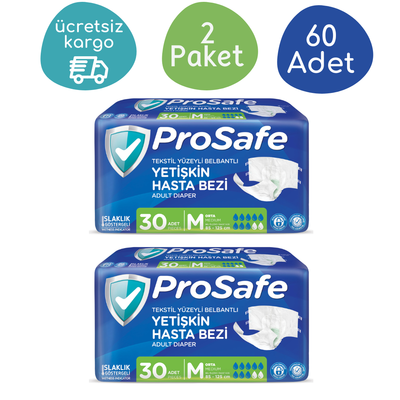 Prosafe Belbantlı Hasta Bezi Orta (M) 60 Adet - 1