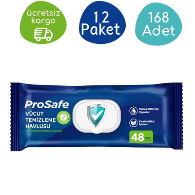 Prosafe Vücut Temizleme Havlusu (48 Yapraklı -12 Paket) - 1