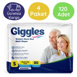 Giggles Belbantlı Hasta Bezi Küçük Boy (S) 30'lu 120 Adet - Giggles