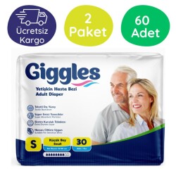 Giggles Belbantlı Hasta Bezi Küçük Boy (S) 30'lu 60 Adet - Giggles