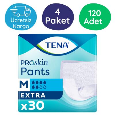 Tena Pants 6 Damla Ekstra Emici Külot Medium (Orta Boy) 30'lu 120 Adet - 1